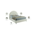 thumbnail image 2 of Meridian Furniture Rainbow Cream Velvet King Bed in Acrylic Finish, 2 of 9