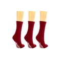 thumbnail image 2 of Personal Touch Top of the Line Hospital Non Skid Slipper Socks, Ladies or Men's Colors, 3 Pairs (Red, X-Large Ankle), 2 of 2