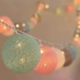 thumbnail image 4 of 1.5m Christmas Cottons Ball Light String Christmas Lights Battery Box Light Holiday Decoration Lights Room Tent Cottons Thread Light Strip for Holiday Gifts, 4 of 6
