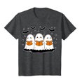 thumbnail image 7 of enyan Spooky Season Shirt Halloween Shirts for Women Funny Halloween Pumpkin Graphic Short Sleeve Shirt Casual Fall Tee Tops Grey,XL, 7 of 7