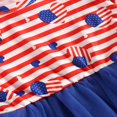 thumbnail image 4 of Kids Girl Ruffle Dresses Short Sleeve  Neck Striped Party Princess Dress+ Head Band, 4 of 5