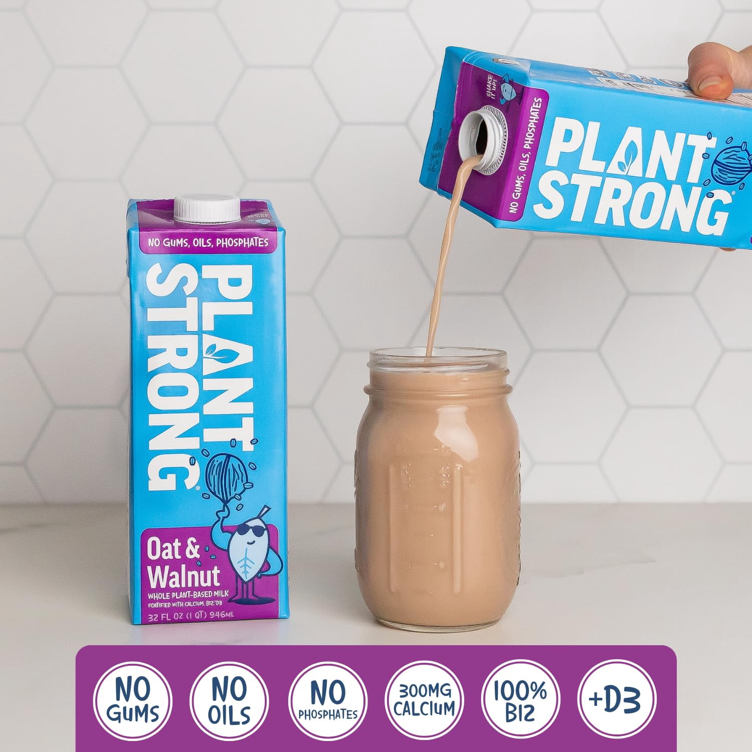 (Pack Of 6) Plantstrong Milk Oat & Walnut 32 Fo