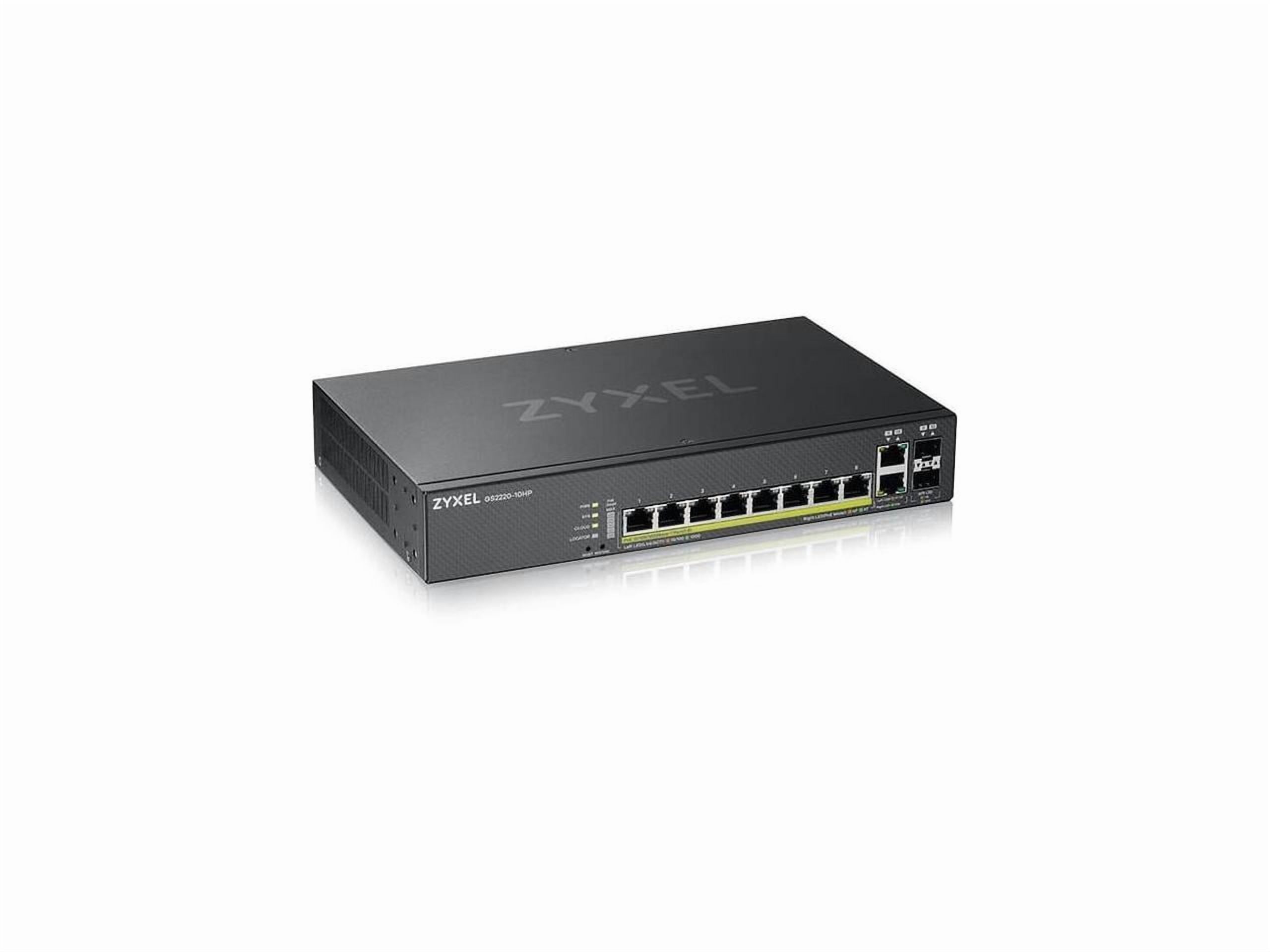 ZyXEL GS2220-10HP 8-Port Gigabit Ethernet Layer 2 Managed PoE+ Switch