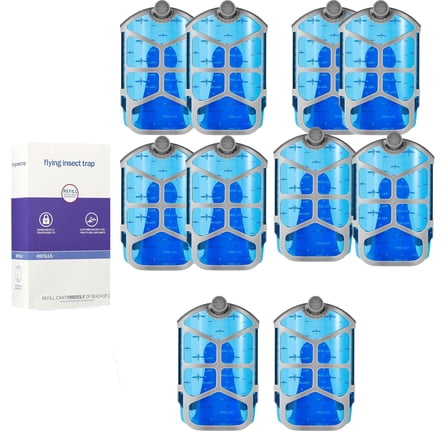 10 pcs Plastic Indoor Fruit Fly Trap and Gnat Trap Cartridges