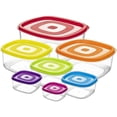 thumbnail image 2 of Rectangle Food Storage Containers, Set of 7 - Southern Homewares - Colorful Rectangle Holders w/Snap-On Lids, 2 of 6