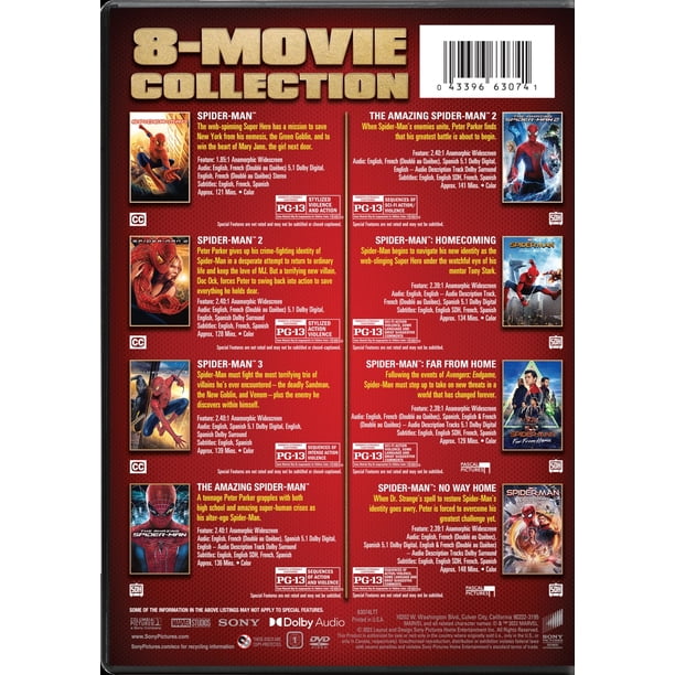 Sony Pictures Spider-Man: 8-Movie Collection (DVD) - Tom Holland
