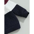 thumbnail image 6 of Liacowi Infant Baby Boys Girls Outfits Long Sleeve Contrast Color Front Button Tops Pants Set 3M 6M 9M 12M 18M 24M Toddler 2PCS Fall Outfits, 6 of 8