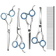 Dog Grooming Scissors Thinning Shears for Hair Cutting – Curved Grooming Scissors for Dogs