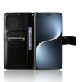 thumbnail image 3 of For Honor Magic7 Pro 5G Case Crazy Horse Texture PU Leather Phone Wallet Cover - Black, 3 of 5