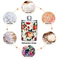 thumbnail image 6 of Yayeee 2 Pack Qtip Holder Bathroom Cotton Swab Canister with Lid Clear Dispenser Set, Strawberry Pattern, 6 of 6