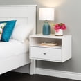 thumbnail image 1 of Prepac Floating Nightstand, White, 1 of 9