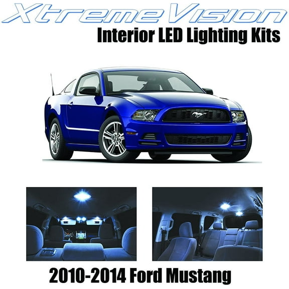 XtremeVision Interior LED for Ford Mustang 2010-2014 5 Pieces Cool White Interior LED Kit Installation Tool