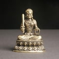 thumbnail image 3 of Escultura coleccionable sentada Sunnimix Buda de latón para el hogar Estatua interior, 3 of 8