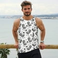 thumbnail image 6 of Cauagu Retro Rooster Print Men's Sleeveless Muscle Shirts,Tank Tops Quick Dry Workout Tank Top Gym Muscle Tee Fitness Bodybuilding T Shirt for Men-3X-Large, 6 of 7