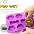 thumbnail image 3 of 2 Pack Silicone Molds with Puppy Dog Paw and Bone Shaped 2 in 1, Reusable Non-Stick Ice Cube Trays & Flexible Candy Chocolate Molds for Homemade Dog Treats, Pudding & Baking Biscuits (Purple), 3 of 5