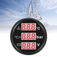 thumbnail image 1 of 3-in-1 Engine Instrument Sensor Kit for Car Boat 52mm Backlight Display Red Color, 1 of 7