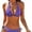 Purple Zebra, variant on Women's Two Piece Bikini Sets Zebra Striped Swimsuit Halter Triangle Tie Side Bathing Suit