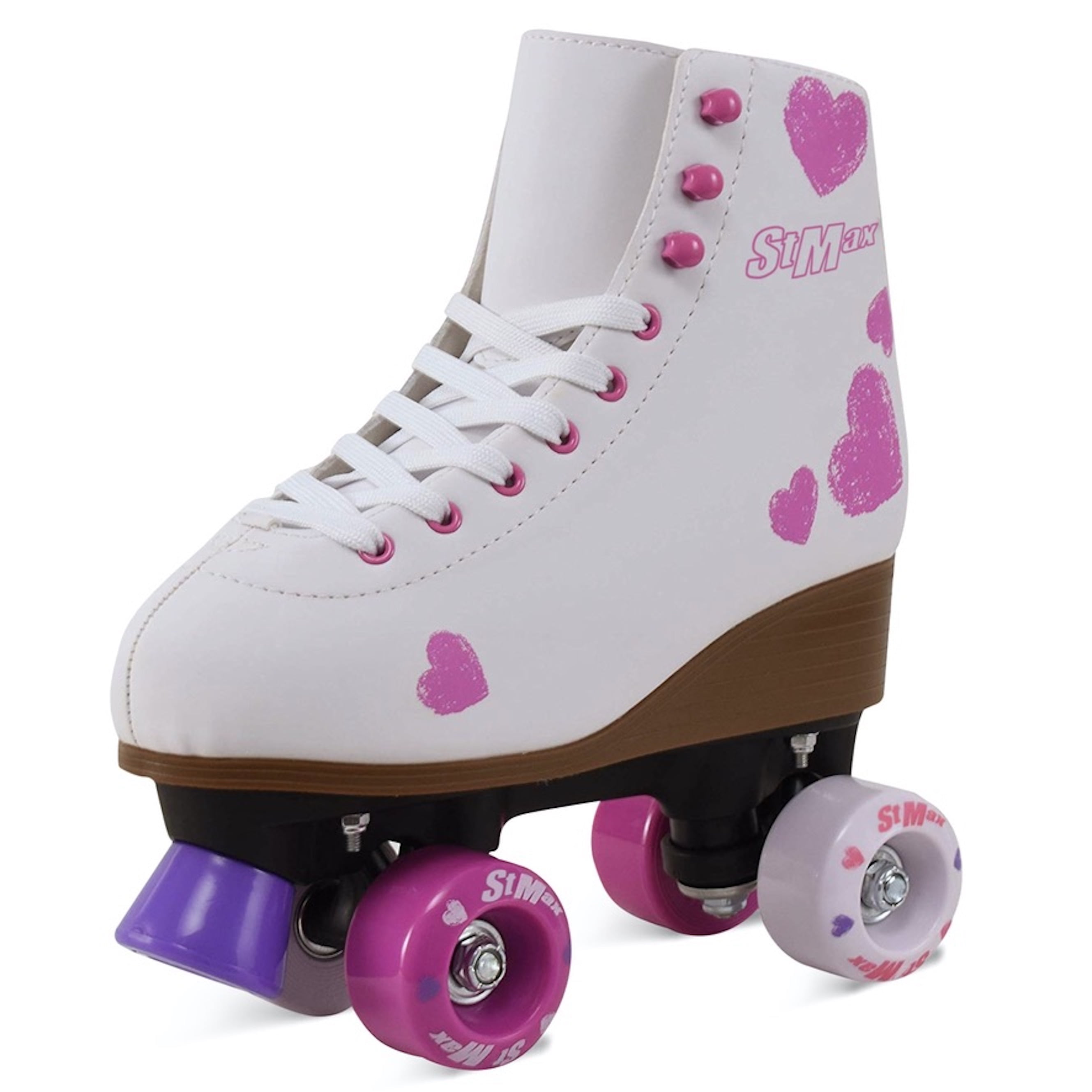 Women Size 6 Black  & Pink H\eel to toe   9  3/16in Roller Skates 