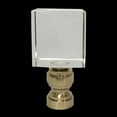 thumbnail image 2 of Royal Designs, Inc. Cube K9 Crystal Finial for Lamp Shade, F-5041C-1, Polished Brass, Single, 2 of 5