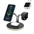 thumbnail image 1 of Base De Cargador Inalámbrico Magnético De Soporte De Escritorio 15w Para Iphone 12pro Max 11 Xs Max Apple Watch 6 Estación De Carga Inalámbrica Qi Rápida - Negro-Enchufe De La UE Kuyhfg Bienvenido a Kuyhfg, 1 of 5