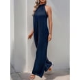 thumbnail image 4 of CHUMUD Womens Dressy Jumpsuits Long Pants Sleeveless Halter Jumpsuits Loose Wide Leg Casual Jumpsuit, 4 of 7