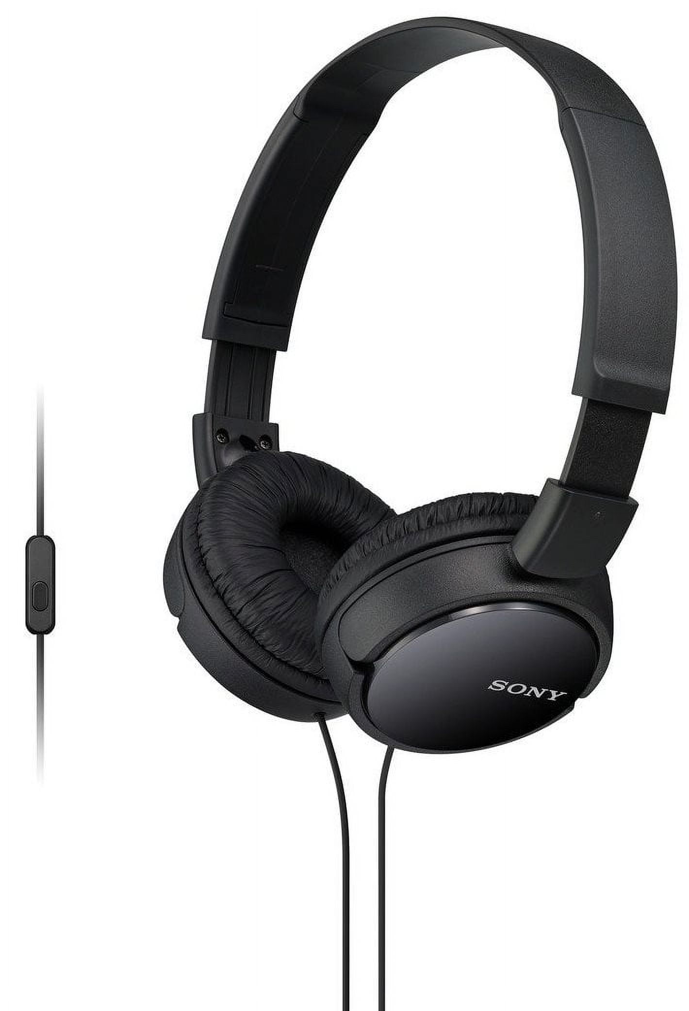 Sony MDR-ZX110 Wired On-Ear Headphones, Black