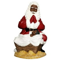 santa worships jesus figurine