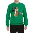 thumbnail image 2 of Wild Bobby God Made Me This Way Cross with Sunflowers Inspirational/Christian Unisex Crewneck Sweatshirt, Kelly, 5X-Large, 2 of 6