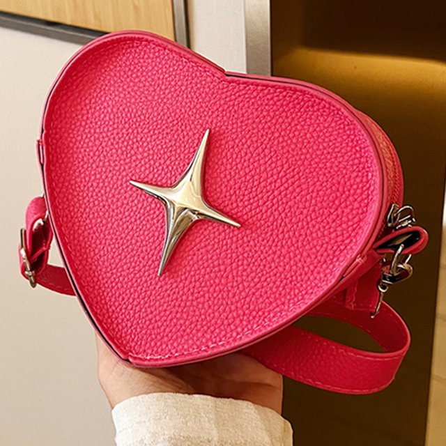 Bolsa Bolso cruzado lindo para mujer, Bolso para citas de cuero PU, cierre de cremallera para viaje de compras