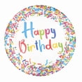 thumbnail image 1 of Fantastik Party Birthday Paper Plates 9 inch 8 Pcs,  Colorful Sprinkles, Circle, 1 of 4