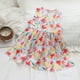 thumbnail image 2 of Odeerbi Niñas Verano Algodón Tank Vestido Floral Sol Bebé Impresión Gráfica Sin Mangas A-Line Vestido, 2 of 7