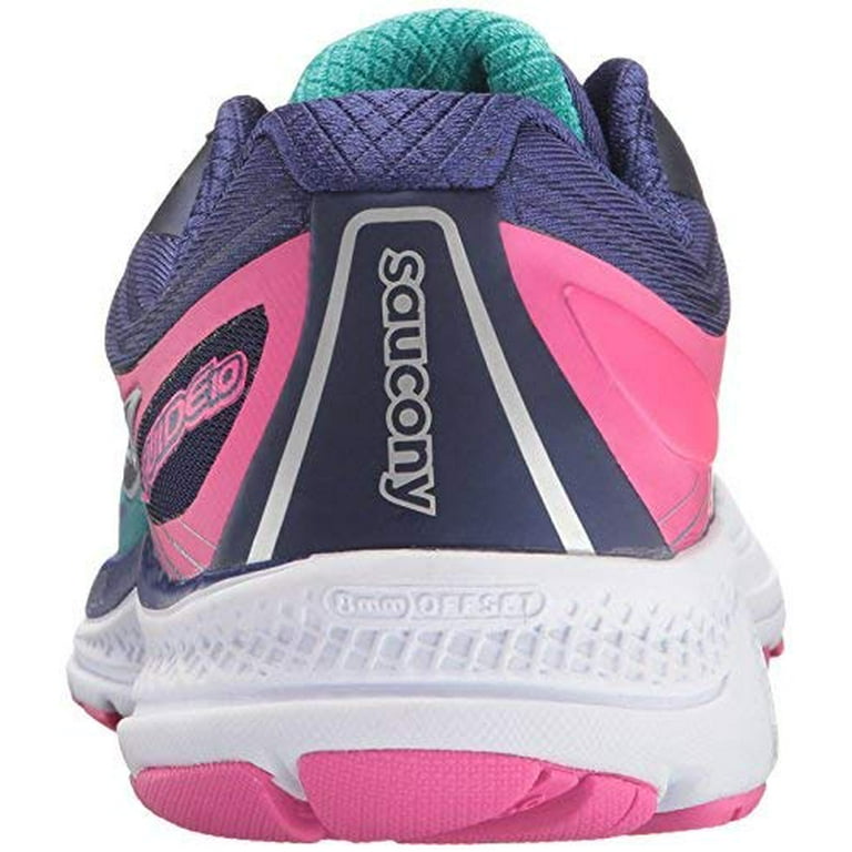 Saucony Women s Guide 10 Teal Navy Pink Ankle High Running Shoe 7.5M