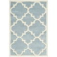 thumbnail image 2 of SAFAVIEH Chatham Hayden Geometric Quatrefoil Wool Area Rug, Blue/Ivory, 10' x 14', 2 of 10