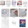 thumbnail image 3 of Paint by Numbers Kit for Adults, Dolphins Sunset Ocean Waves Serenity Paint by Numbers, Easy Paint by Numbers Kit for Adults Beginner, DIY Adult Paint by Number Kits on Canvas, 12x16in Home Decor, 3 of 7