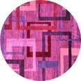 thumbnail image 1 of Ahgly Company Indoor Round Oriental Pink Modern Area Rugs, 3' Round, 1 of 4