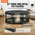 thumbnail image 2 of VEVOR Dog Playpen, 8 Pcs 24 x 24 in Panels Foldable Metal Pet Exercise Pen, Dog Fence Indoor and Outdoor Pen with Door, Storage Bag, Top Cover and Bottom Pad, for Dogs, Cats and Other Small Animals, 2 of 9