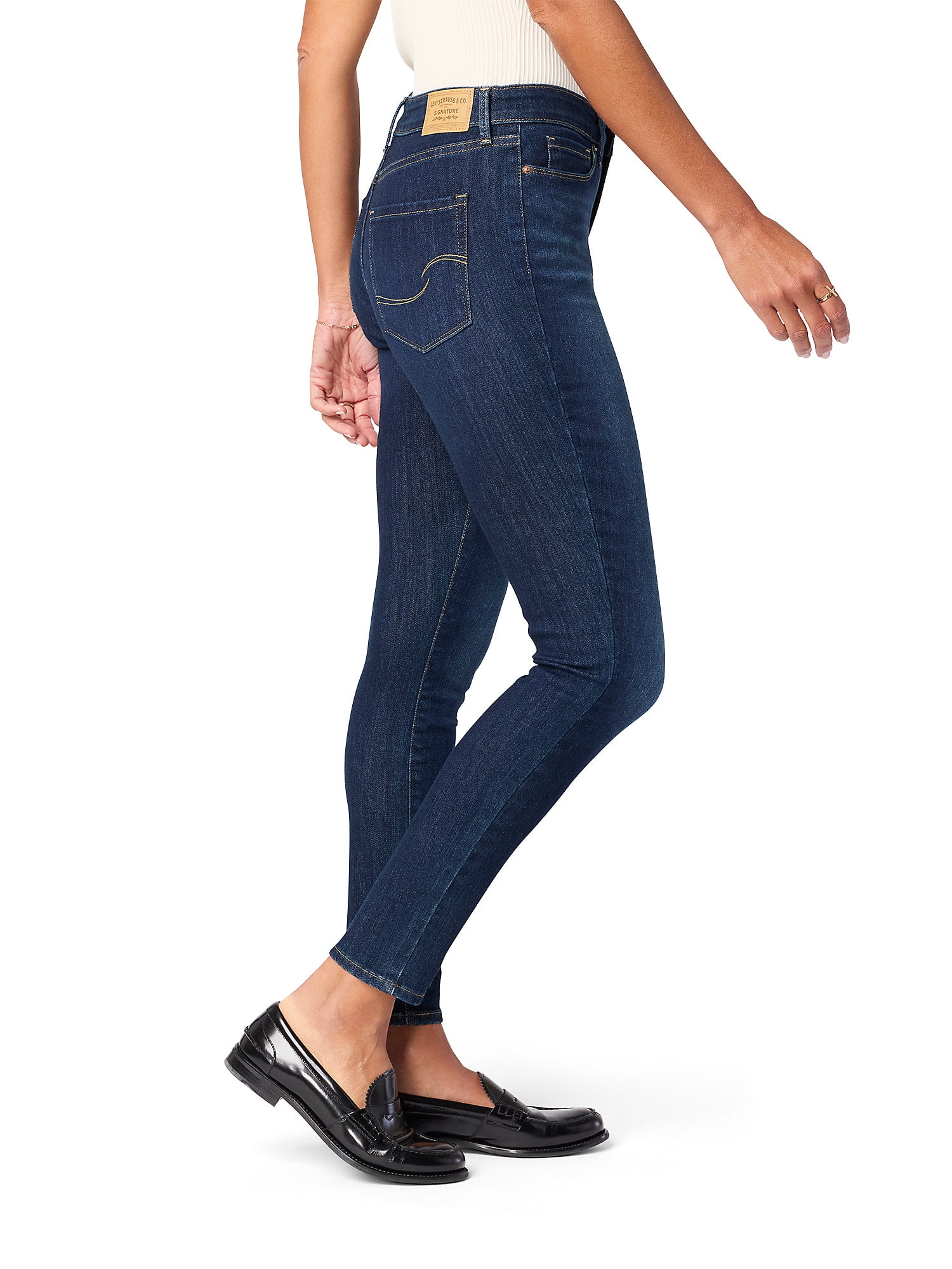 Levi Strauss Signature Women's and Women's Plus High Rise Skinny Jeans, Inseams: Short, Regular and Long, Sizes 2-28