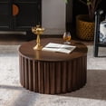 thumbnail image 2 of Coffee Tables Round Coffee Table With Lift Handcrafted Relief Sturdy Pedestal Wooden Tea Table for Living Room no need to Assemble,Wooden Coffee Tables, 2 of 11