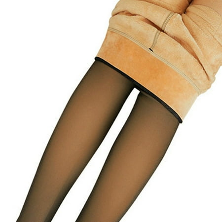 

Legs Fake Translucent Warm Fleece Pantyhose Slim Stretchy for Winter Outdoor Women 210g