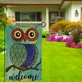 thumbnail image 4 of Qinduosi Owl Welcome Garden Flag Vertical Double Sided Rainbow Cute Owl Tree Branch Yard Garden House Flag for Outdoor Indoor Decoration 28x40in, 4 of 8
