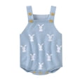 thumbnail image 2 of UACY Baby Girl Boy Knit Easter Bunny Romper Sleeveless Bodysuit Jumpsuit My 1st Easter Outfit Cute Spring Clothes, 2 of 7