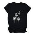 thumbnail image 4 of Birdeem T-Shirt Décontracté pour Femmes Imprimé Col Rond Manches Courtes Chandail Blouse Tops, 4 of 10