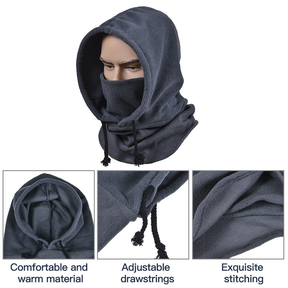 Polar Fleece Balaclava Face Cover and Neck Warmer for Winter Sports