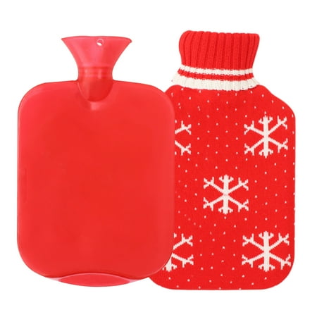 

Kehuoyezai Hot Water Bottle With Cover 750ML Bed Bottle With Soft Fleece Cover Bed Bottle Provides Warmth Gift
