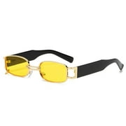 Fashion Small Square Sunglasses Women Brand Designer Metal Men Sun Glasses Ins Popular Rectangle Punk Style Shade Oculos
