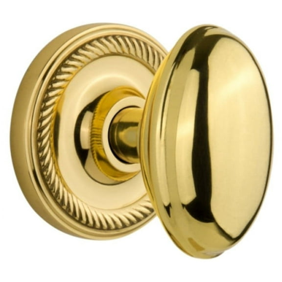 Nostalgic Warehouse Rophom_Dp_Nk Homestead Solid Brass Dummy Door Knob Set - Brass