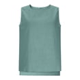 thumbnail image 7 of Fewfanhot Womens Summer Tops Tank Tops Cute Summer Sleeveless Shirts Linen Clothes, 7 of 7