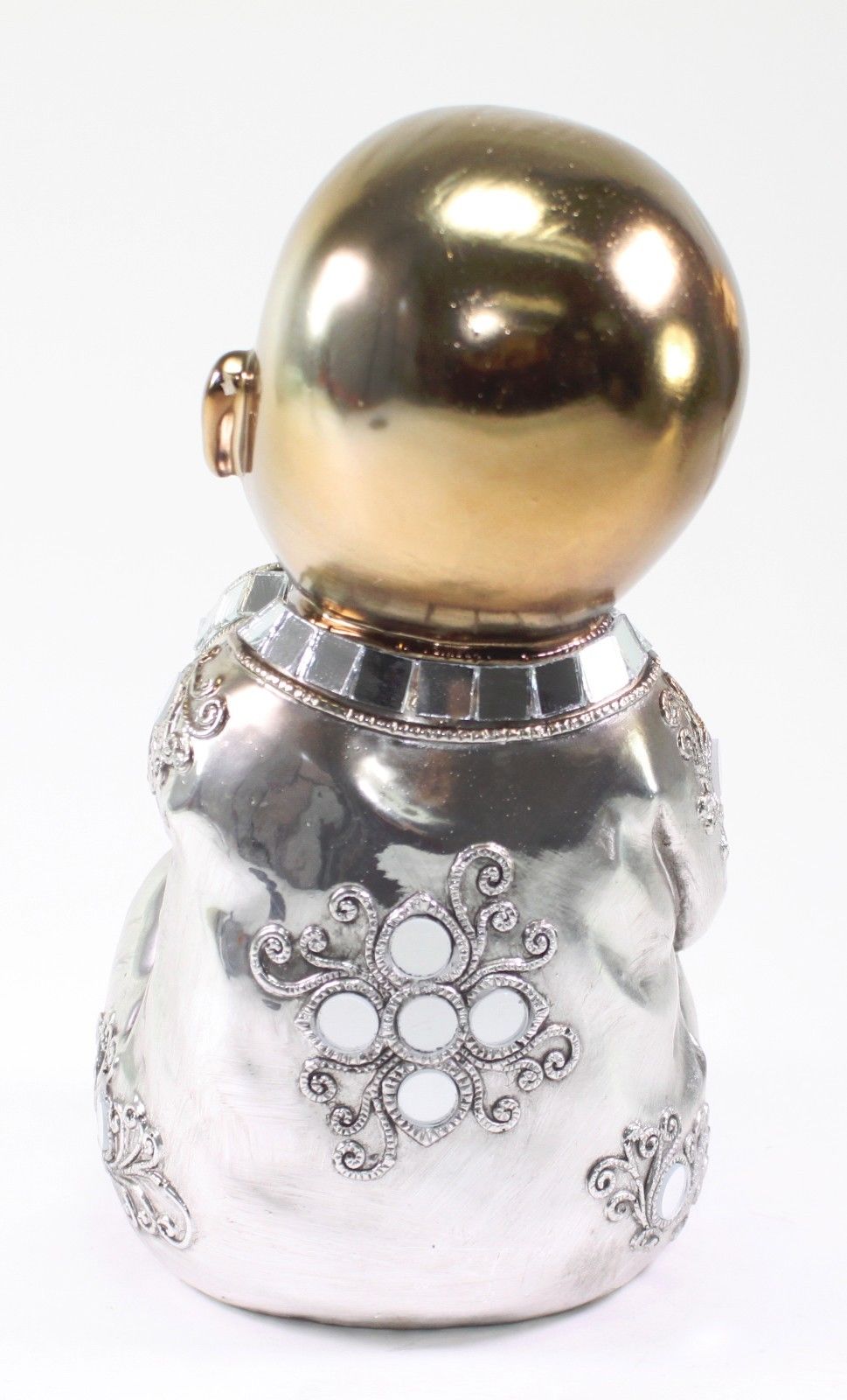 7.5" Feng Shui Bronze Speak No Evil Buddha Monk Electroplated Home Decor Statues