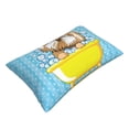 thumbnail image 3 of Naloa Dog Takes a Bath in the Bathtub Pillowcase, Throw Pillowcase, Wrinkle-Free, Stain-Resistant with Hidden Zipper for Bedroom Sofa - 20"x30", 3 of 9