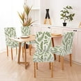 thumbnail image 2 of Chair Covers for Dining Room Set of 4 Stretch Kitchen Chair Slipcover Hand Drawn Color Leaves Chair Cover Washable and Removable, 2 of 5